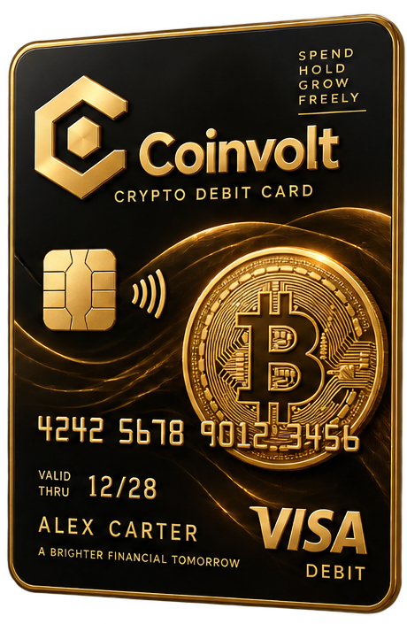 Coinvolt Black + Gold Bitcoin Card